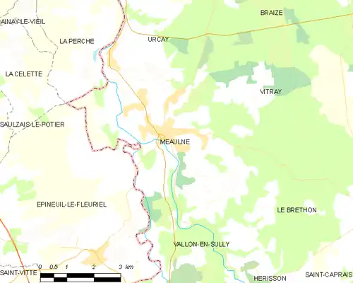 Detailkaart van de gemeente