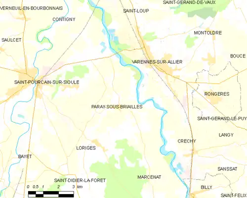 Detailkaart van de gemeente