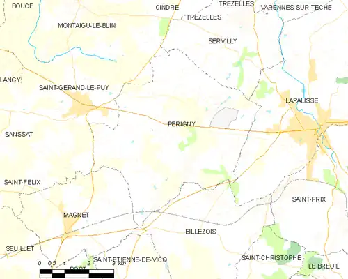 Detailkaart van de gemeente