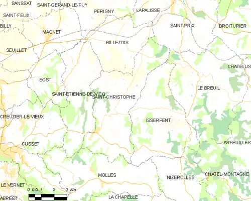 Detailkaart van de gemeente