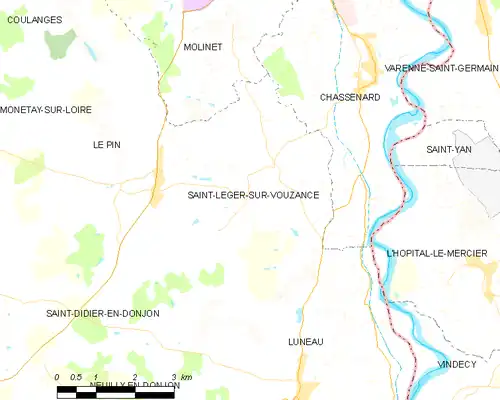 Detailkaart van de gemeente