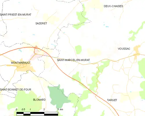 Detailkaart van de gemeente