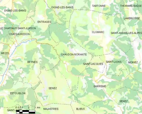 Detailkaart van de gemeente