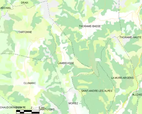 Detailkaart van de gemeente