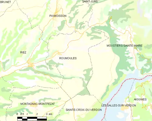 Detailkaart van de gemeente