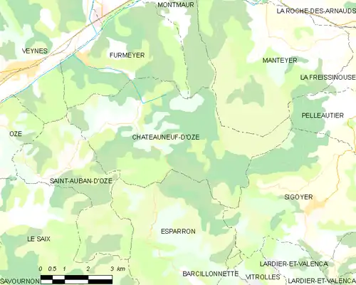 Detailkaart van de gemeente