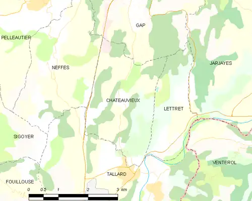 Detailkaart van de gemeente