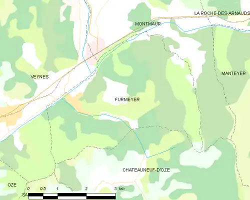 Detailkaart van de gemeente