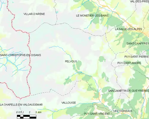 Detailkaart van de gemeente