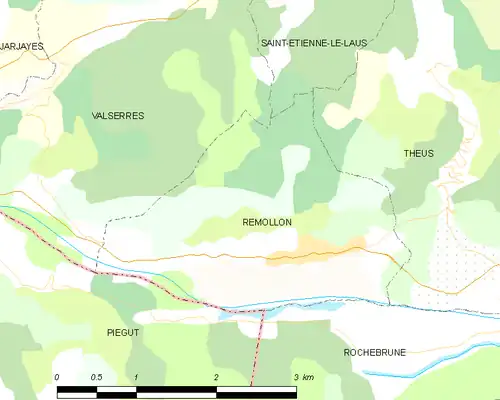 Detailkaart van de gemeente