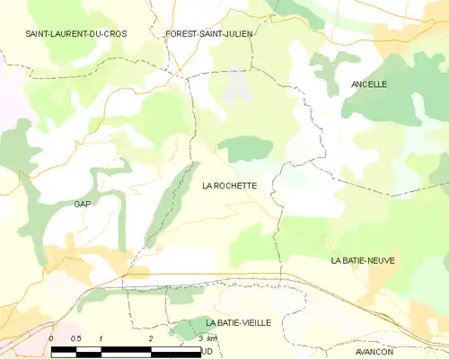 Detailkaart van de gemeente