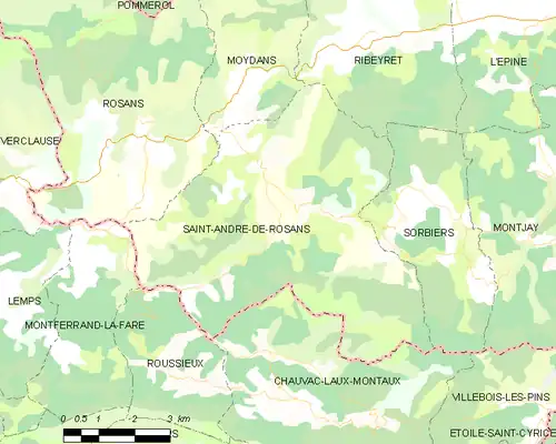 Detailkaart van de gemeente