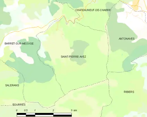 Detailkaart van de gemeente