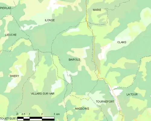 Detailkaart van de gemeente