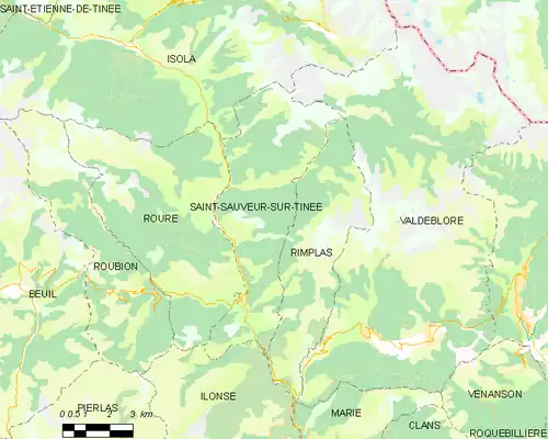 Detailkaart van de gemeente