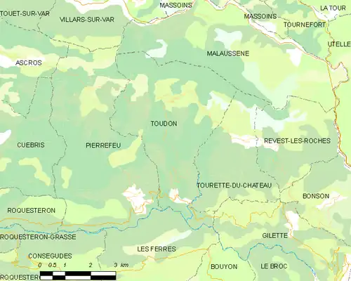 Detailkaart van de gemeente