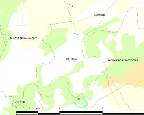 Detailkaart van de gemeente