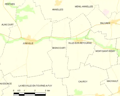 Detailkaart van de gemeente