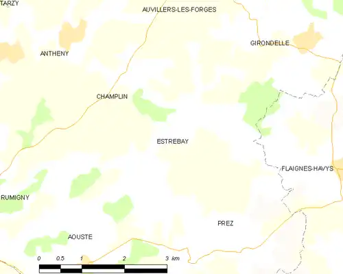 Detailkaart van de gemeente