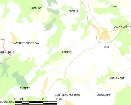 Detailkaart van de gemeente