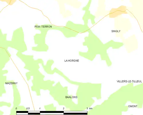 Detailkaart van de gemeente