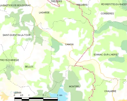 Detailkaart van de gemeente