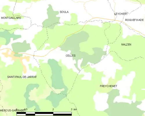 Detailkaart van de gemeente