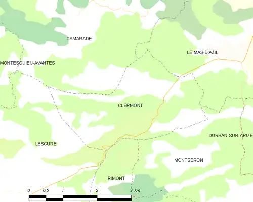 Detailkaart van de gemeente