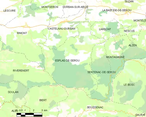 Detailkaart van de gemeente