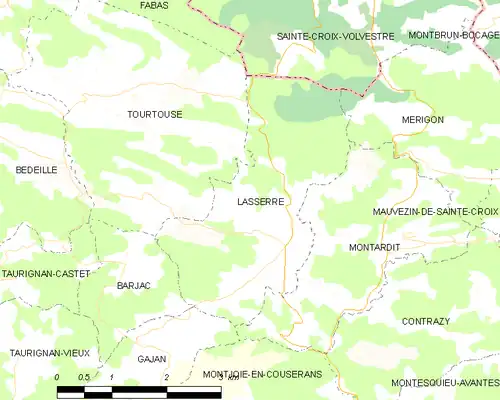 Detailkaart van de gemeente