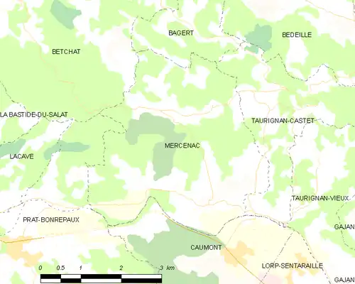 Detailkaart van de gemeente