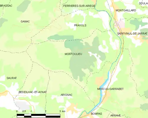 Detailkaart van de gemeente