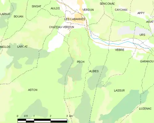 Detailkaart van de gemeente