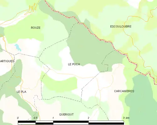 Detailkaart van de gemeente