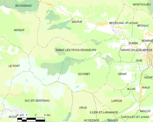 Detailkaart van de gemeente