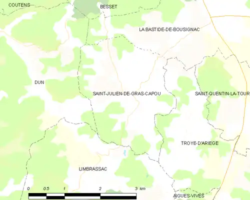 Detailkaart van de gemeente