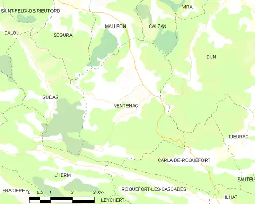 Detailkaart van de gemeente