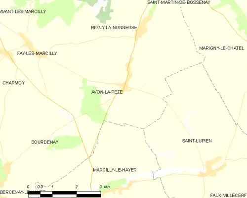 Detailkaart van de gemeente