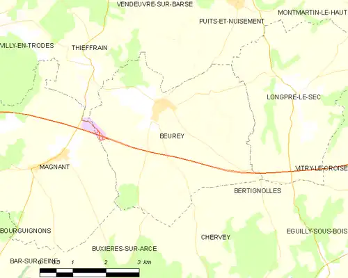 Detailkaart van de gemeente