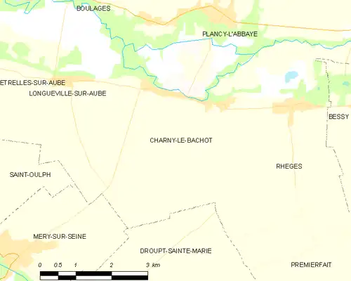 Detailkaart van de gemeente