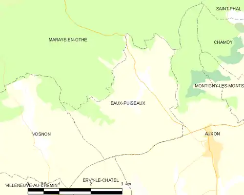 Detailkaart van de gemeente