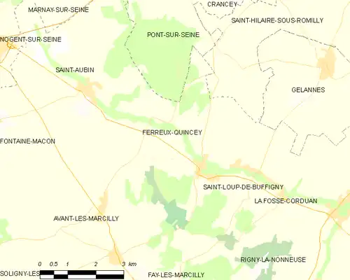 Detailkaart van de gemeente