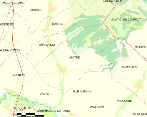 Detailkaart van de gemeente