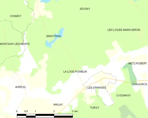 Detailkaart van de gemeente