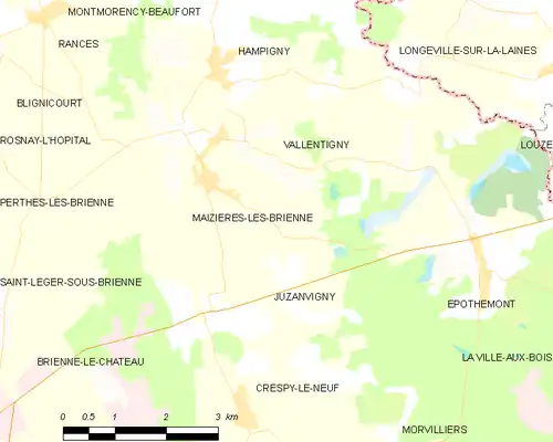 Detailkaart van de gemeente