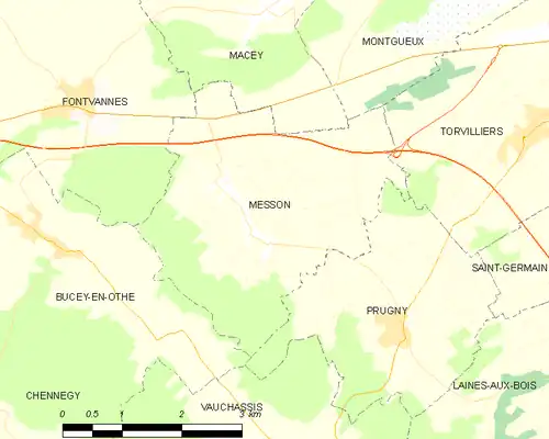 Detailkaart van de gemeente