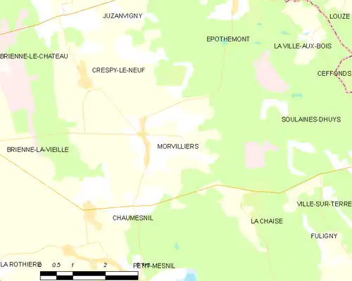 Detailkaart van de gemeente