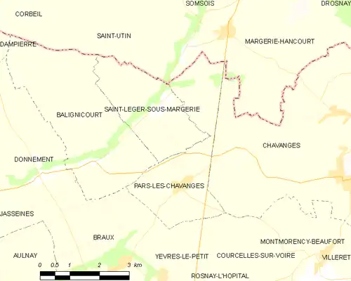 Detailkaart van de gemeente