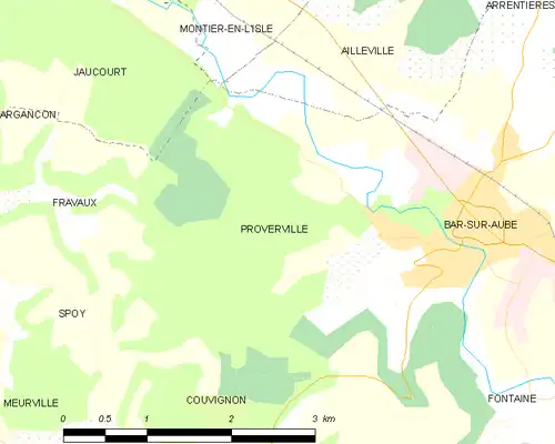 Detailkaart van de gemeente