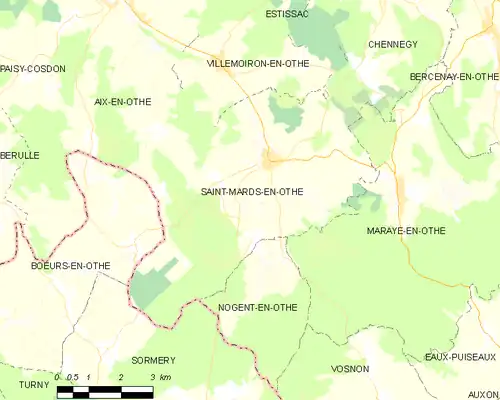 Detailkaart van de gemeente